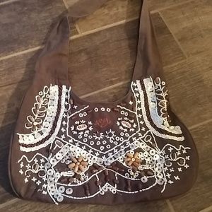 Roxy beaded hobo purse